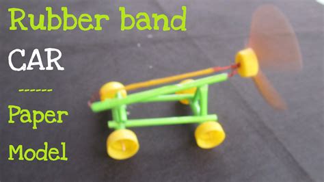 How To Make A Paper Rubber Band Powered Car Air Car