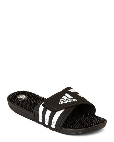 Adidas Black Adissage Slide Sandals In Black Lyst