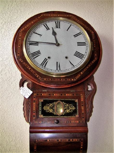 19 Century American Inlaid Regulator Wall Clock At 1stdibs American Wall Clock 19th Century