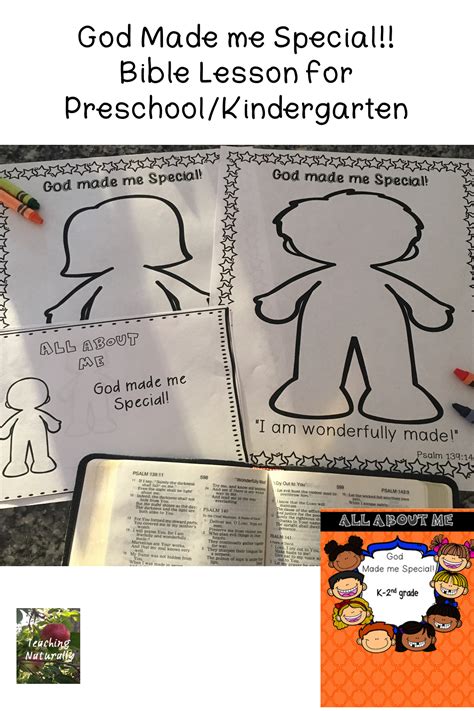 Back To School All About Me God Made Me Special Bible Lesson Bible