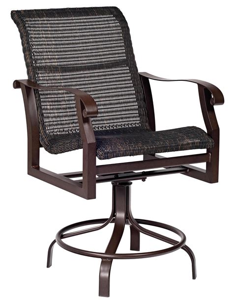 Tahiti rattan stackable plastic frame stationary chaise lounge chair (s) with woven seat. WhiteCraft by Woodard Cortland Woven Swivel Counter Chair ...