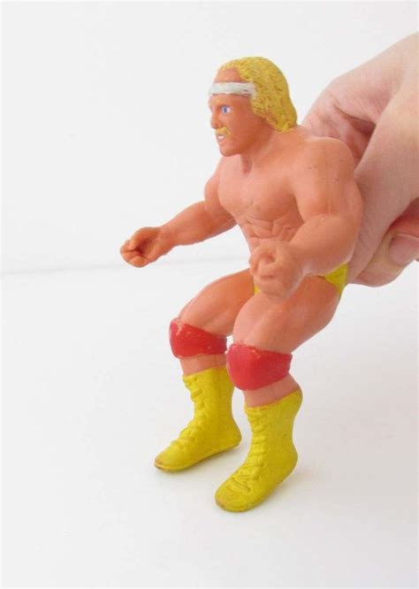 Hulk Hogan Titan Sports Thumb Wrestler Rubber Figure Toy Etsy