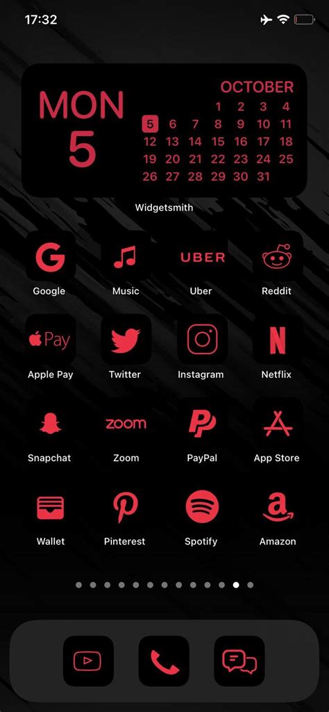 5 out of 5 stars. 100 iOS 14 App Icons Red Black App Covers Custom your Home ...