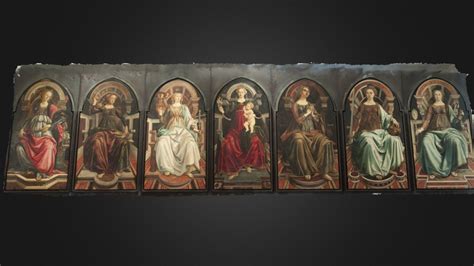 Pollaiuolo And Botticelli Seven Virtues Test 1 3d Model By Florence