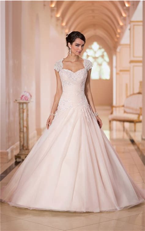 Ball Gown Sweetheart Keyhole Open Back Blush Pink Tulle