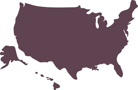 Download Estados Unidos Silhouette United States Map Vector Png Image