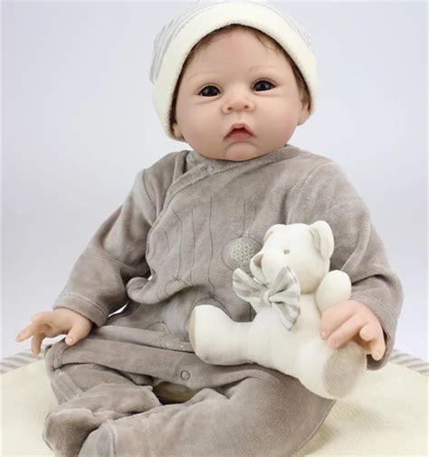 Cute Realistic Reborn Baby Dolls Inches Cm Soft Lifelike Silicone Newborn Baby Boy
