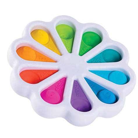 Pop It Fidget Toys For Kids Multi Color Rainbow 15 Cm White In 2021
