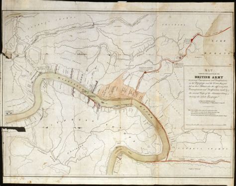 Thnoc Map Showing The Landing Of The British Army New Orleans