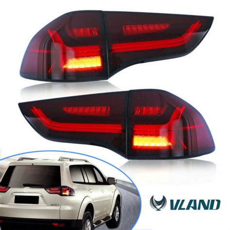 A Pair Red Tail Lights For 2009 2014 Pajero Montero Sport Mitsubishi