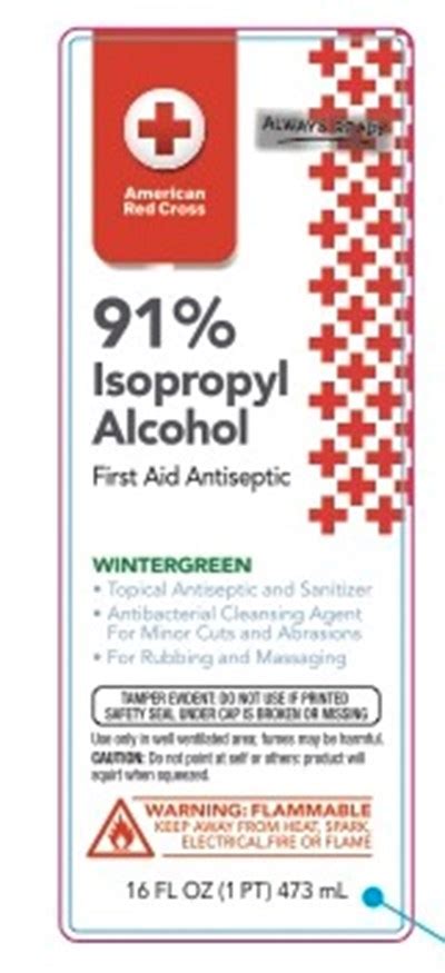 NDC American Redcross Isopropyl Rubbing Alcohol With