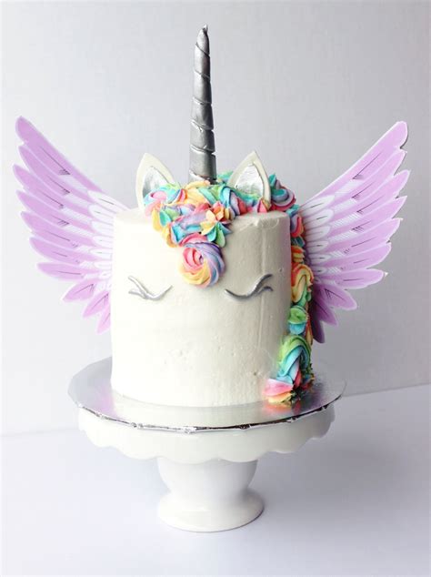 Unicorn Buttercream Cake With Wings 9th Birthday Cake Barbie Birthday