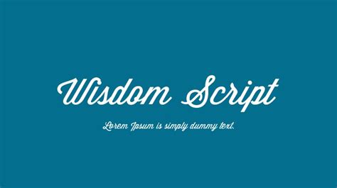 Wisdom Script Font Download Free For Desktop And Webfont