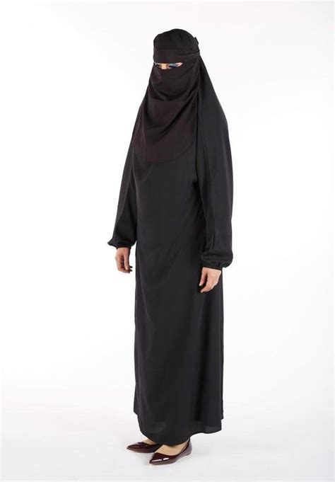 Buy Long Saudi Niqab Nikab 3 Layers Burqa Hijab Face Cover Veil Islam