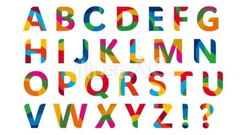 Free Vectors Rainbow Color Colorful Alphabet Capital Letters