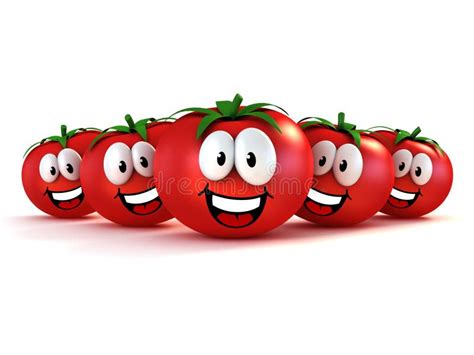Funny Cartoon Tomatoes Stock Illustration Illustration Of Fruit 23118975