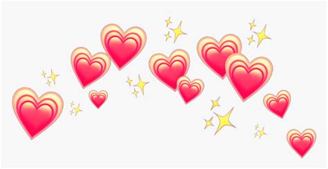 Transparent Sparkle Heart Png Emoji Heart Crown Png Png Download