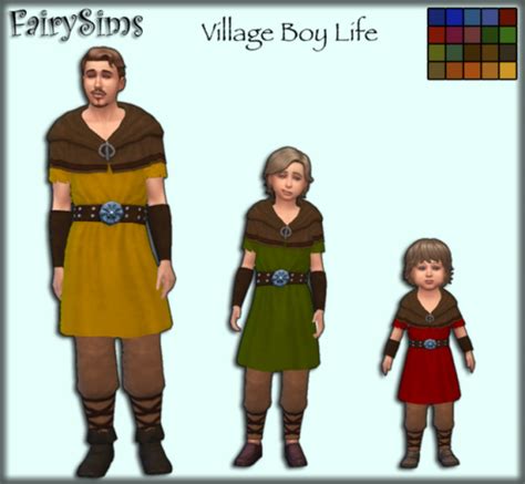 Fairysimsmedievalcreations Happily Ever After Village Boy Life