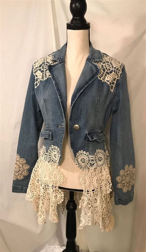 avonlea jacket upcycled clothing denim jacket embellished