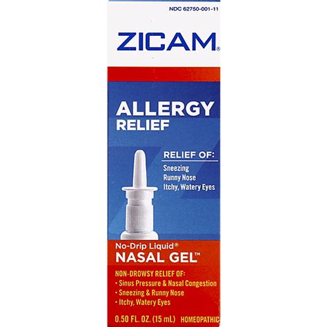 Zicam Allergy Relief No Drip Liquid Nasal Gel Allergy And Sinus Roths