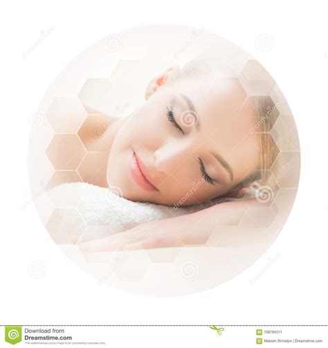 beautiful and healthy blond woman getting massage treatment in spa salon stock image image of