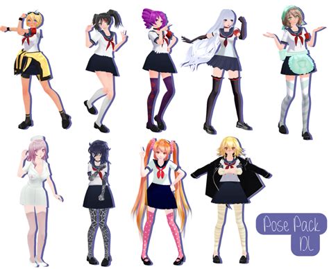 Yansim Rivals Pose Pack Mmd Download By Mizu Chann Yandere