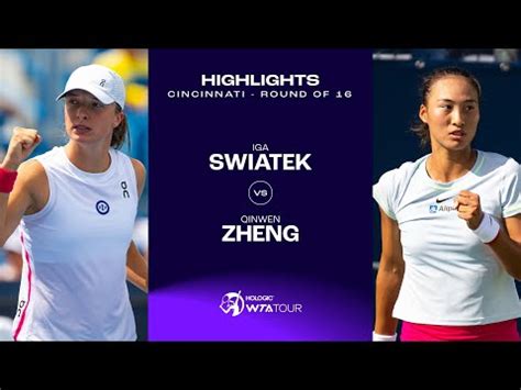 Iga Swiatek Vs Qinwen Zheng 2023 Cincinnati Round Of 16 WTA Match