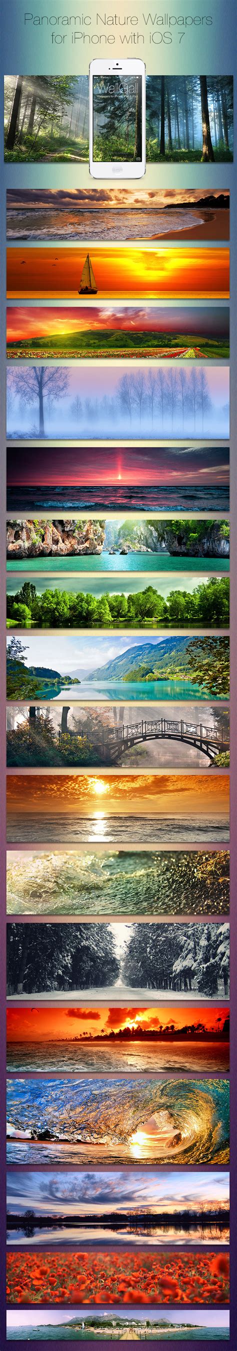 Ios 7 Panoramic Wallpaper Pack For Iphone Nature By Coldik On Deviantart