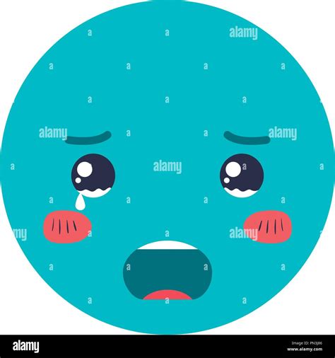 Cartoon Crying Head Kawaii Character Stock Vector Image And Art Alamy