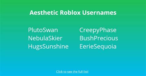 Matching Roblox Usernames Ideas 100 Aesthetic Roblox Usernames Well