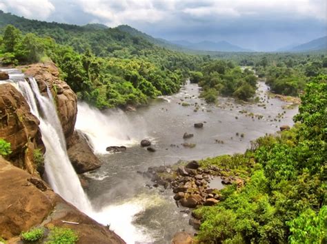 Athirappilly Water Falls In Chalakudy River Near Thrissur Veethi