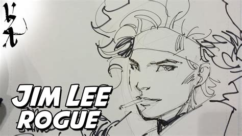 Jim Lee Drawing Rogue With Cigarette Youtube