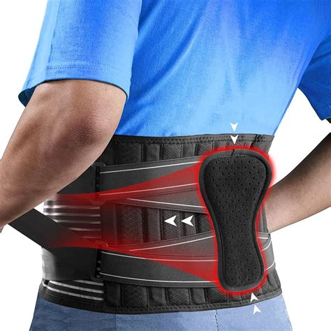 Heated Back Brace Compression Lumbar Support Belt With 45 Off