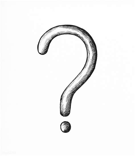 Hand Drawn Gray Question Mark Illustration Free Image By