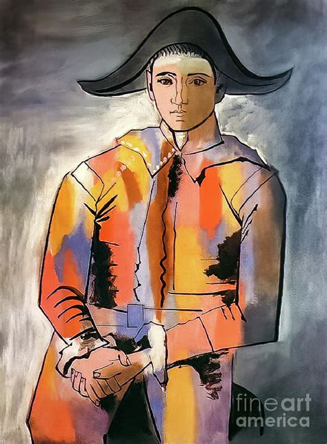 Harlequin With His Hands Crossed By Pablo Picasso 1923 Painting By