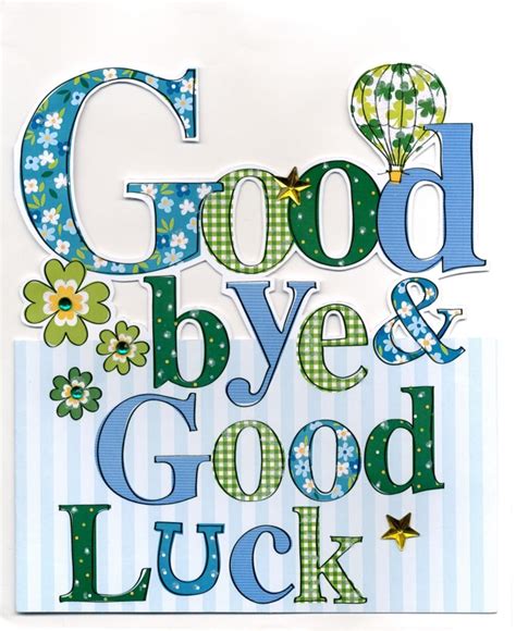 Large Goodbye And Good Luck Greeting Card Cards Love Kates