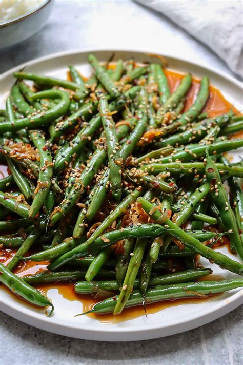 Asian Style Stir Fried Green Beans Recipe Elle Republic