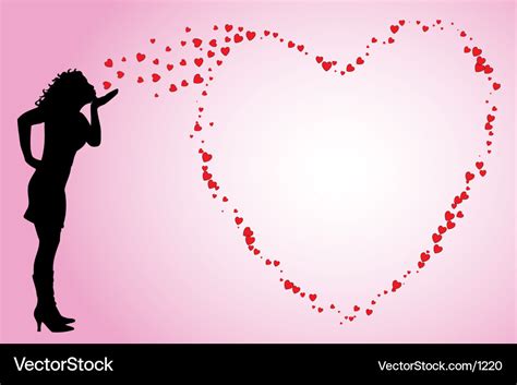 Blowing Kisses Royalty Free Vector Image Vectorstock