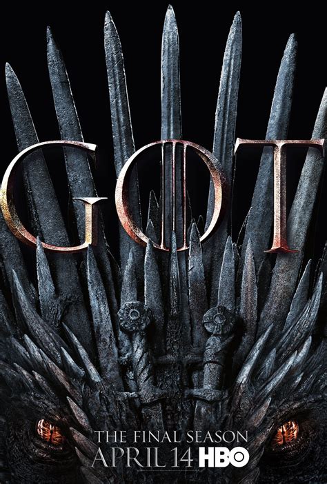 Game Of Thrones Season 8 Poster Features A Dragon Vying For The Throne