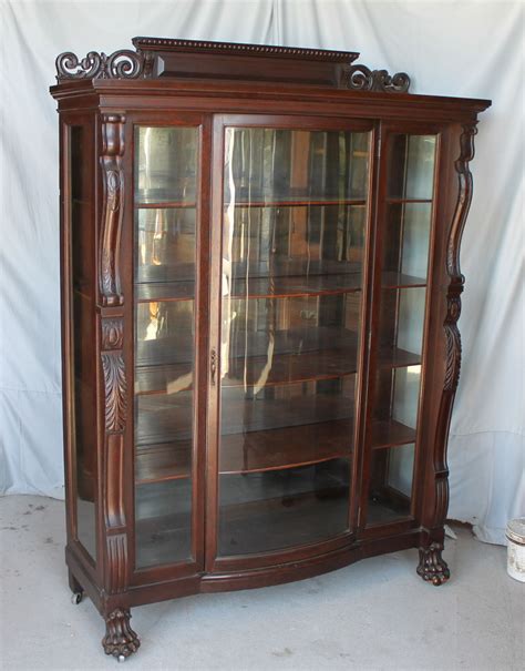 Bargain John S Antiques Large Antique Oak China Cabinet Original