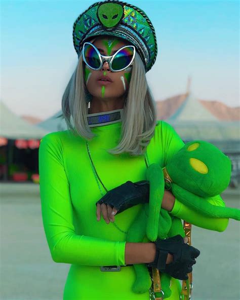 Pin By Burner Lifestyle On Burning Man Halloween Rave Outfits Halloween Fashion Alien Costume