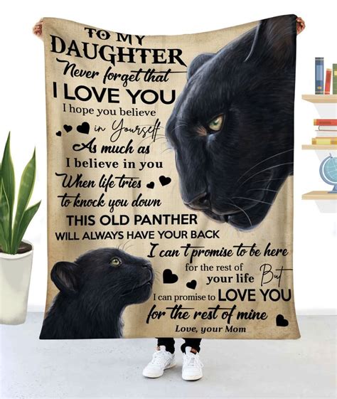Panther Mom To My Daughter I Hope You Believe In Yourself As Much As Believe In You Fleece