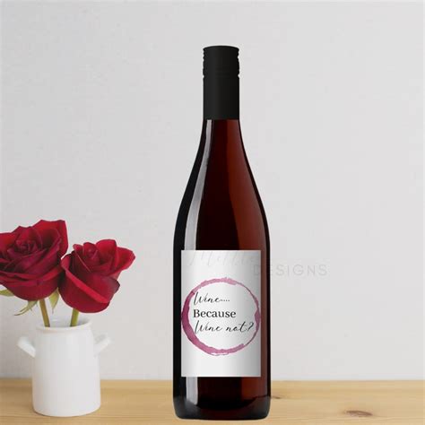 Printable Wine Bottle Label Printable Wine T Label Etsy