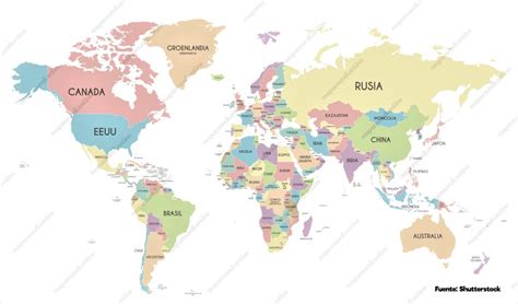 Mapamundi Político Con Nombres 🥇 Mapa Del Mundo Con Nombres