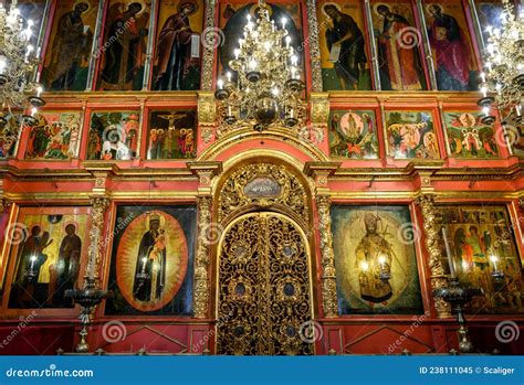 Interior Of Archangel Cathedral In Moscow Kremlin Russia Editorial
