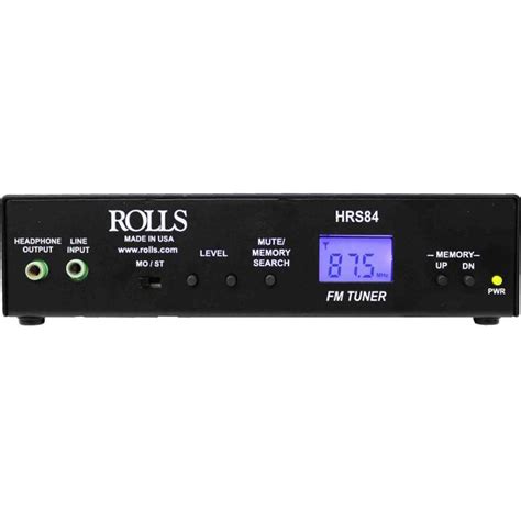 Rolls Hrs84 Fm Digital Tuner With Xlr Outputs Hrs84 Bandh Photo