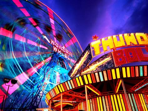 Beautiful Night Cities Amusement Park Light Wallpaper Top Free Pics