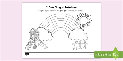 I Can Sing A Rainbow Colouring Sheet Lenseignant A Fait