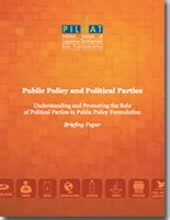 Public Policy And Political Parties Understanding And Promoting The Role Of Political Parties