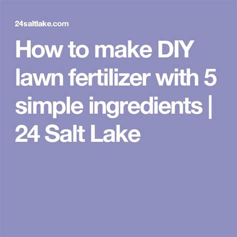 Make your patchy and dull lawn, lush, green, and thick with our 6 effective and easy to make homemade lawn fertilizers that are safe hazardous chemicals. How to make DIY lawn fertilizer with 5 simple ingredients | Lawn fertilizer, Diy lawn, How to ...